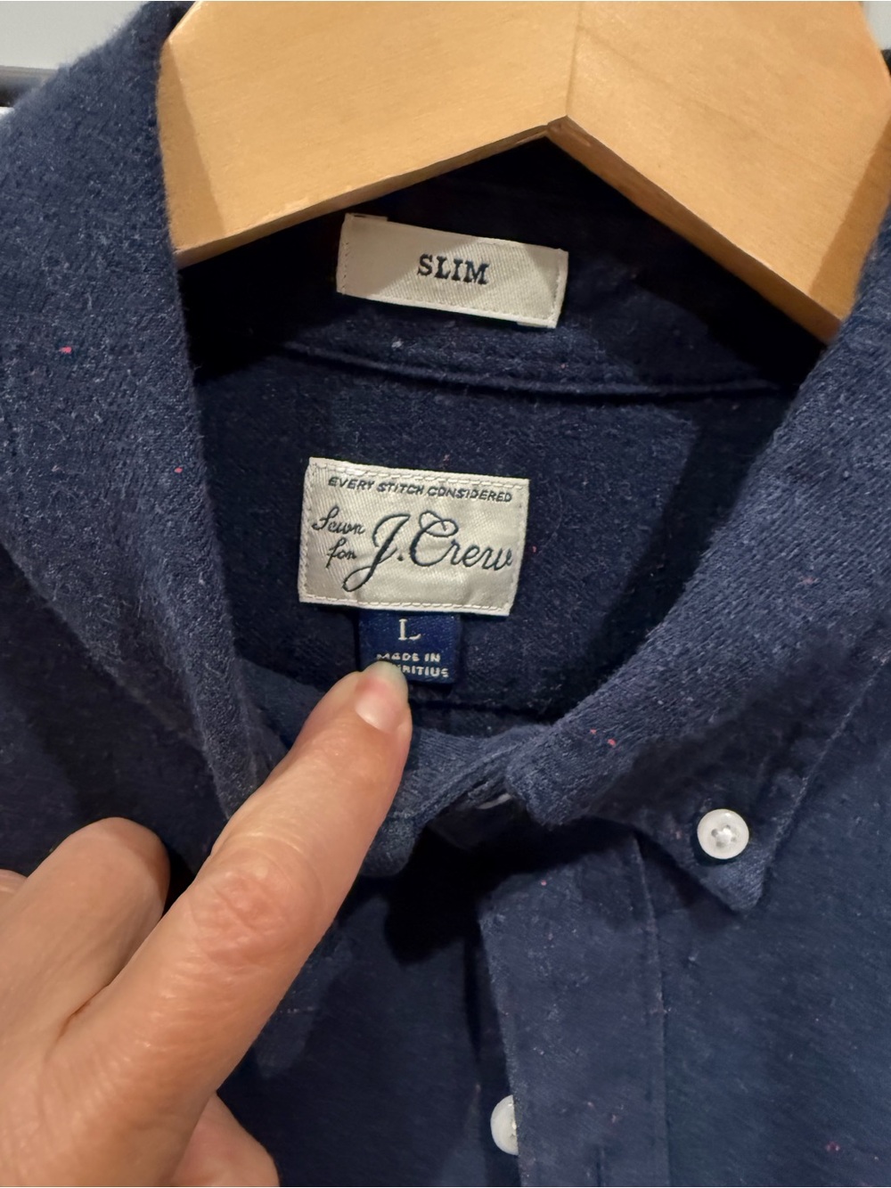 J. Crew Slim Dark Navy Button-Down Shirt